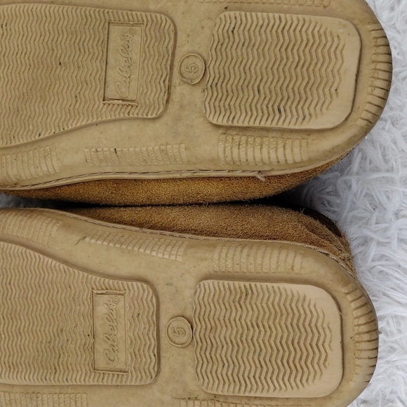 Cabela's Brown Suede Leather Upper Round Toe Leather Lace Slip On Slipper Shoe - Picture 9 of 16